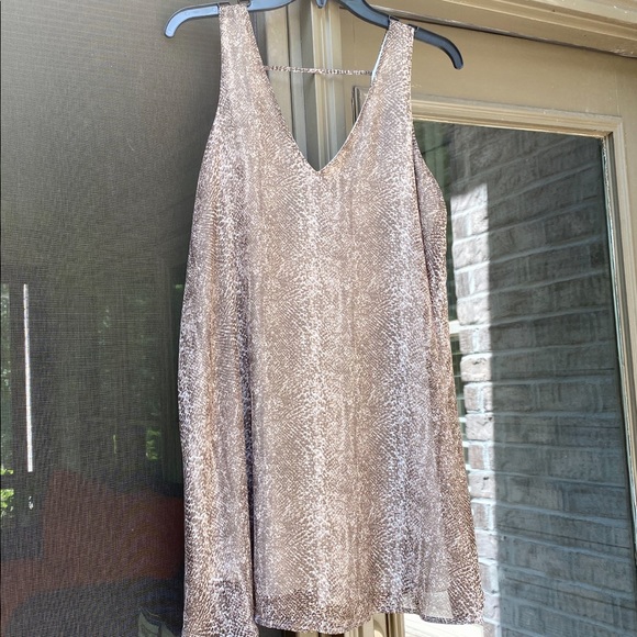 snakeskin swing dress